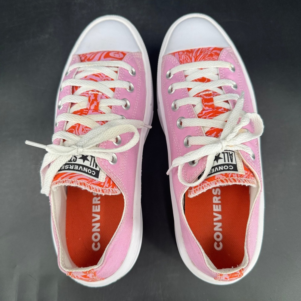 Converse Chuck Taylor All Star Move Platform Pink Red Graphic A00563C Womens 10 - Picture 6 of 8